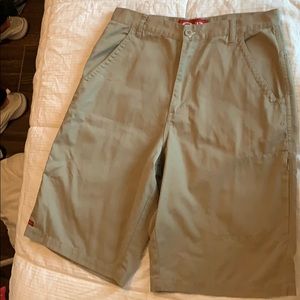 khaki oakley brand shorts
